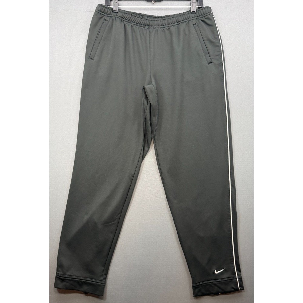 Vintage Nike Team Dri-FIT Track Pants Black Ankle Zip Y2K | Boy's Youth L 12-14